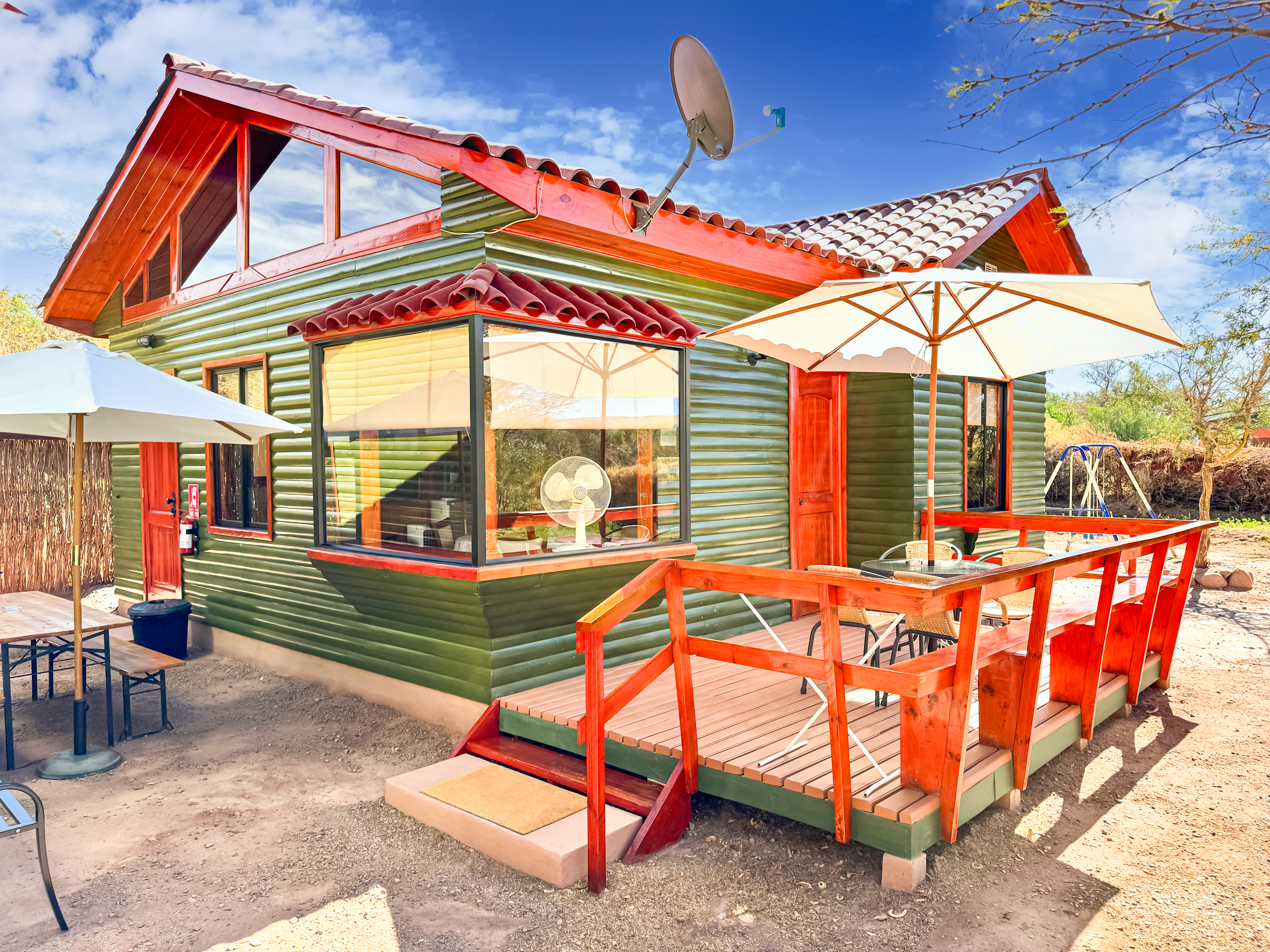 Bungalow Superior, 2 dormitorios, terraza, vista al jardín