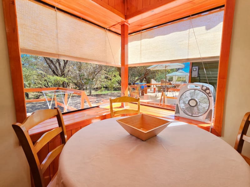Dining area by the picture window
