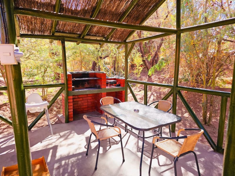 BBQ area with grill