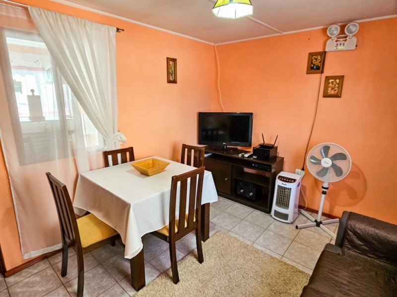 Dining area with TV