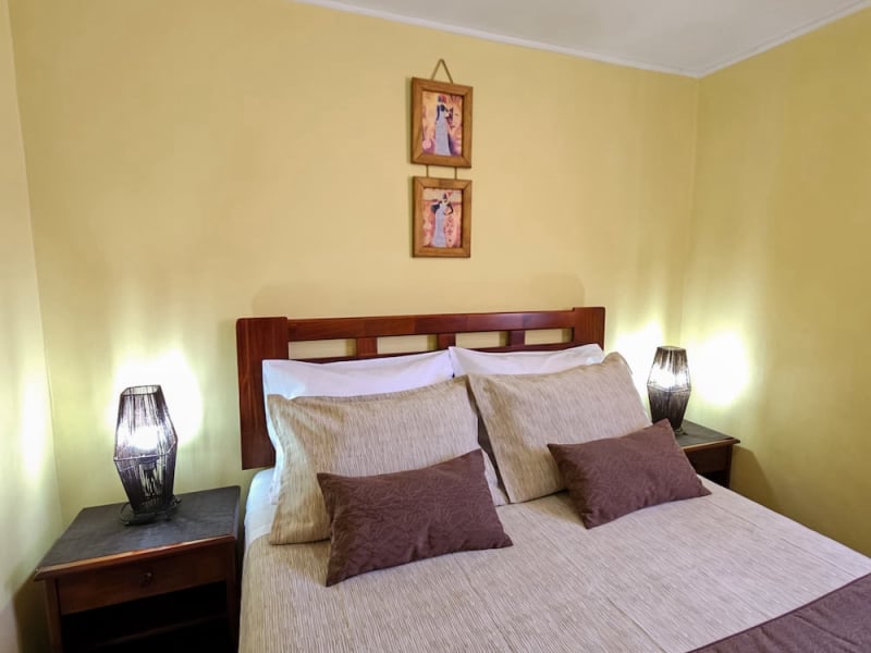 Double bed with nightstands