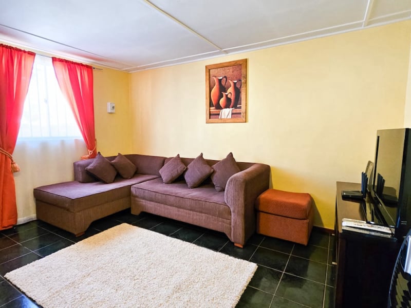 Living room with corner sofa