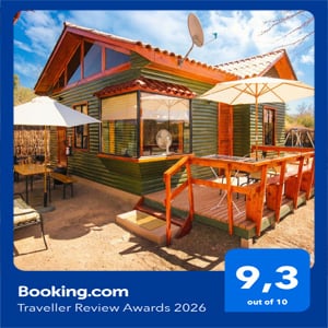 Booking.com Traveller Review Award 2026 for Lodge Ancar Atacama, rated 9.3 out of 10